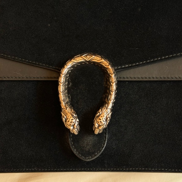 Gucci Medium Dionysus Black Suede Leather Bag - Picture 3 of 7
